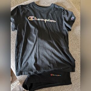 Champion shorts and crop top set